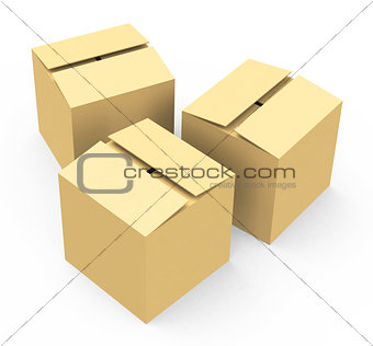 the cardboard boxes