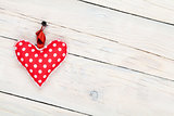 Valentines day background with toy heart