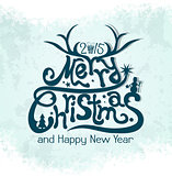 Template Christmas greeting card background, vector