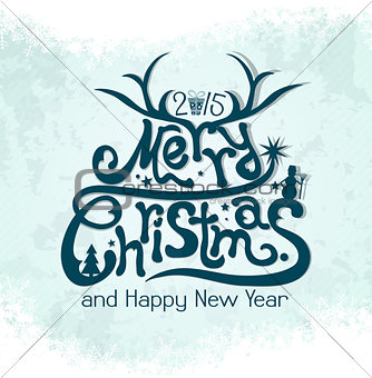 Template Christmas greeting card background, vector