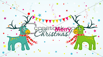 Christmas greeting card, vector