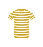 Striped t-shirt in brown and white design