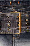 Closeup shot of jeans front