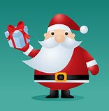Santa Claus. Vector illustration for retro card 