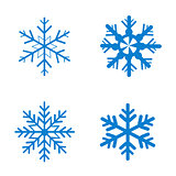 Vector snowflakes set for Christmas design.