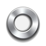 Donut button template with metal texture.