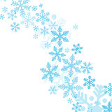Abstract blue christmas snowflakes