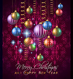  New Year and Happy Christmas background for your flyers