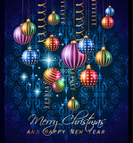 New Year and Happy Christmas background for your flyers