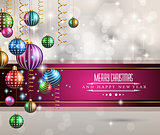  New Year and Happy Christmas background for your flyers