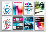 Set of Flyer Design, Web Templates. Brochure Designs, Infographics  Backgrounds