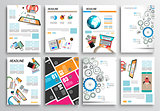 Set of Flyer Design, Web Templates. Brochure Designs, Infographics  Backgrounds