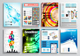 Set of Flyer Design, Web Templates. Brochure Designs, Technology Backgrounds