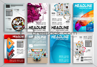 Set of Flyer Design, Infographic layout. Brochure Designs