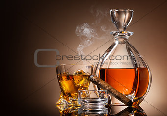 Decanter of whiskey