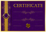 Elegant template of certificate, diploma