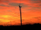 Wind Turbine in the sunset