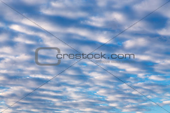 Cirrus clouds in blue sky