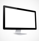 Computer display with white screen