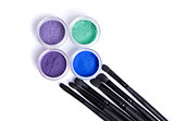 Mineral eye shadows and brushes 