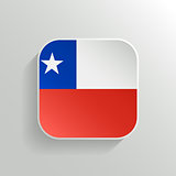 Vector Button - Chile Flag Icon on White Background