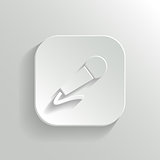 Microphone icon - vector white app button