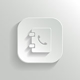 Notepad icon - vector white app button