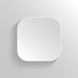 Vector White Blank Button - App Icon Template