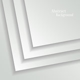 Abstract White Vector Background with Paper Layers