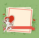 Green background with Cupid