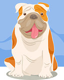 english bulldog dog cartoon
