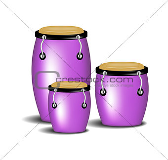 Congas band in purple design