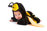 baby boy dressed up like bee 