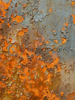 Chipped Rusty Metal Wall