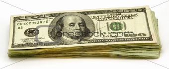 Stack of 100 Dollar Bills