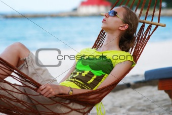 Relax in hammock