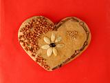 Baked decorative heart.