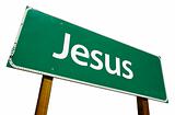 Jesus Road Sign Isolated