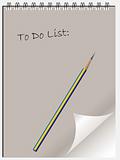 To do list notepad wtih page curl