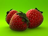 3d strawberries