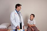 Dorctor talking with patient