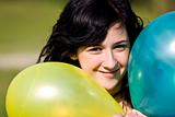 Cutie with balloons