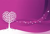 Love Tree Purple background