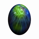 Supernova easter egg with green and blue