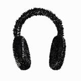 Black furry winter earmuffs