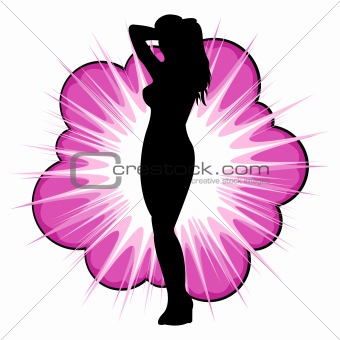 Pink blow up silhouette