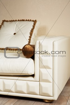 leather white sofa