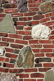 Red brick and stone background
