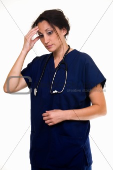 Nurse with a headache