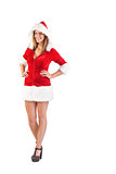 Santa girl standing with hands on hips